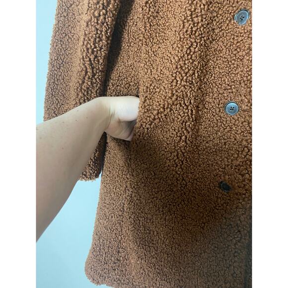 J. CREW COAT TEDDY SHERPA BROWN MEDIUM - Picture 11 of 15